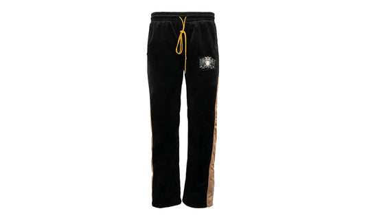 Crest-Embroided Velvet Track Pants "Black" PF23PA05083679