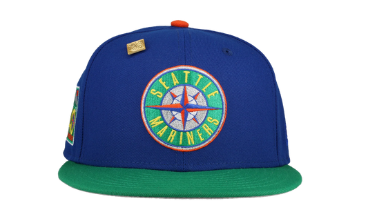 59FIFTY Seattle Mariners 40th Anniversary Patch Fitted Hat "Blue / Green" 123451295379