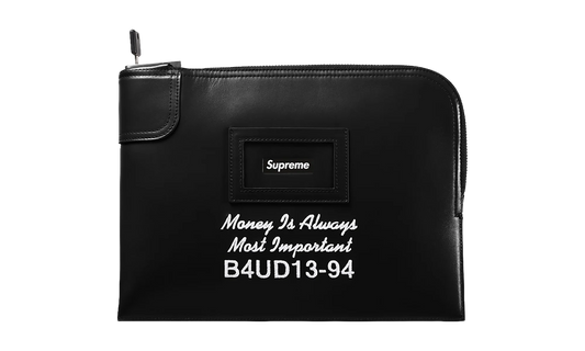 Leather Money Bag "FW25 - Black" SU27088
