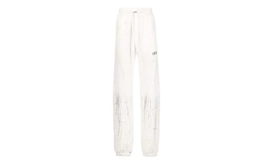 Cracked Dye Logo Sweatpants "White Black" PS23MJL026 100