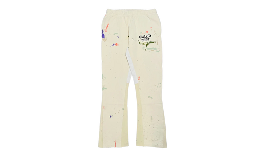 GD Logo Paint Splatter Flare Sweatpants "Cream Black Multi" GDGLFSC