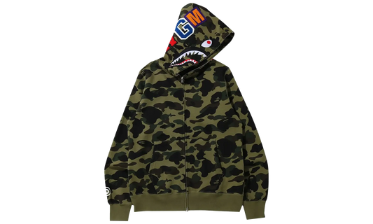 1st Camo Shark Full Zip Hoodie "Green" 001ZPK301005M GRN