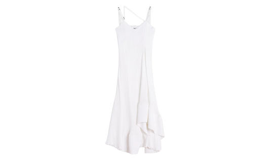 PLEATED STRAP LONG DRESS "White" RW DR0014 5904 P24 001