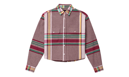 Fade LS Cropped "Purple Plaid" M3012 NPPS226