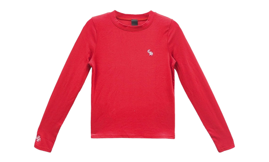 Bad Seed CH Embroidered Bad Long Sleeve T-shirt "Red" CHRM0783