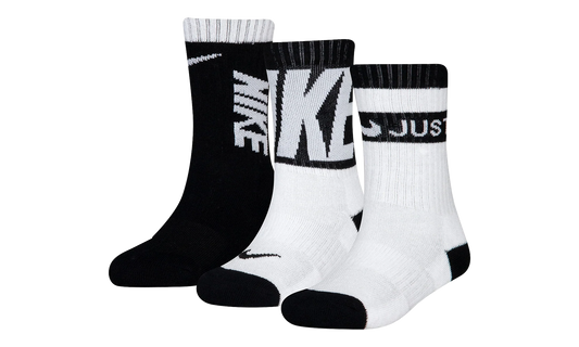 Sport Graphic Crew Socks (3 Pack) GS "Black / White" BN0679 023