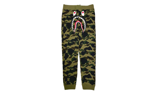 BAPE 1St Camo Shark Slim Sweatpants "Green Black" B1CSSGB