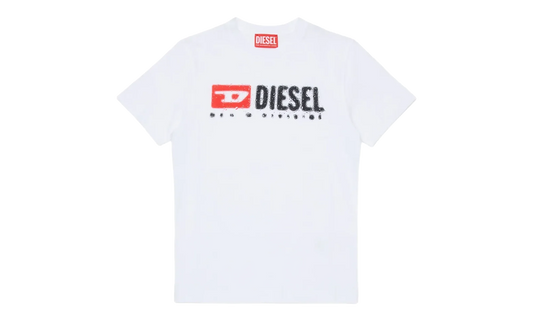 Short Sleeve Distressed Logo T-Shirt GS "White" J02475 00YI9 K100