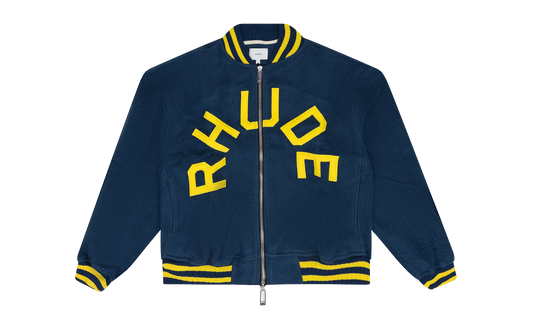 OVERSIZED LOGO TERRY VARSITY JACKET "Navy" RHD-MOTW-0005