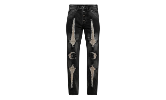 TC Bone Leather Denim Pants "Black" TC25PT2102