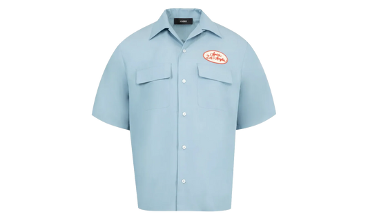 Station Patch Bowling Shirt "Ashley Blue" AMSTCA1150 ASHL