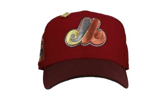 59FIFTY Montreal Expos Olympic Stadium Fitted Hat "Two-Tone Maroon" NE171