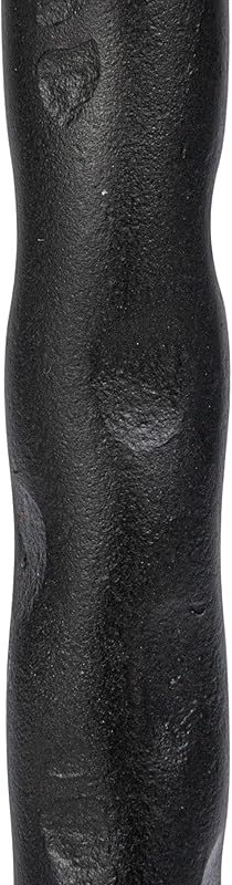 Wide Decorative Hand Forged Metal Taper Holder Black