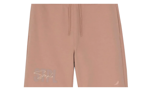Script Embroidered Sweatshort "Khaki" 33FC94B8