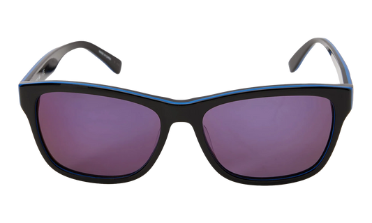 Rectangle Sunglasses "Shiny Black" L683S-006