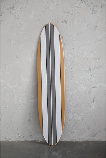 Layered Surfboard Wall Art in Engineered Wood and Paper
