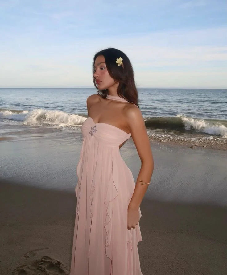 Éliane – Strapless maxi dress with ruffles