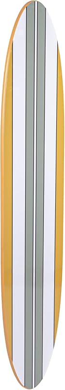 Layered Surfboard Wall Art in Engineered Wood and Paper
