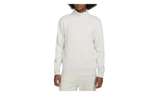 Sportswear Club Brushed-back 1/2 Zip Pullover "Light Bone / White" DD4732 073
