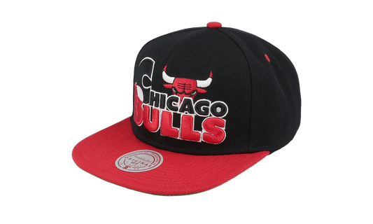 NBA Text Stack 1 Snapback Cap "Chicago Bulls - Black" HS8542 CBUBLCK