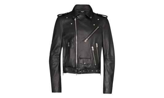 Leather Motorcycle Jacket "Black" MLJ033 001