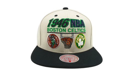NBA Hardwood Classics First Of Many Snapback Cap "Boston Celtics - Off White" HHSS6330 BCEYYPPPOFWH