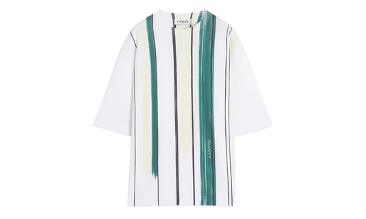 Striped PRINTED OVERSIZED T-SHIRT "White" RM TS0026 J103 P24 01