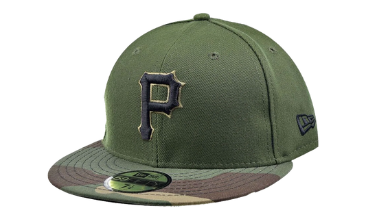 59FIFTY Pittsburgh Pirates Fitted Hat "Olive Camo" 70413903