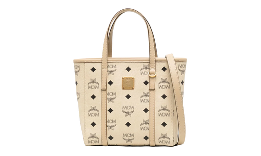 Mini Toni Shopper in Visetos "Beige / Black" MWPAATN04I8001