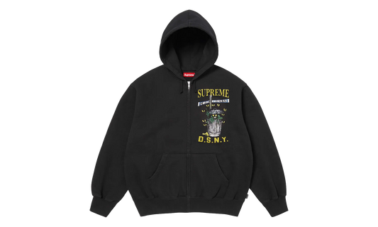 DSNY Zip Up Hooded Sweatshirt "SS26 - Black" SU27113