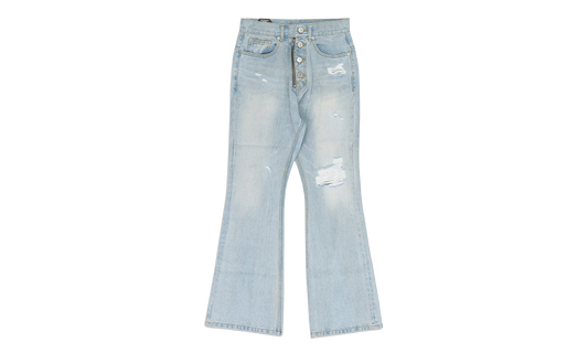 Double Closure Flared Denim "Blue" PI00002
