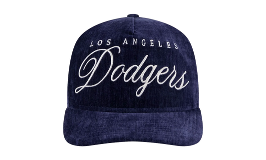9TWENTY Los Angeles Dodgers Team Script Velvet 1 Snapback Hat "Blue" NE160