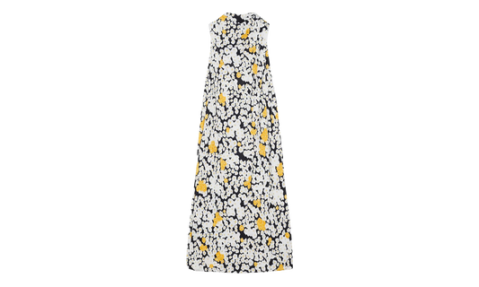 FLORAL KNEE-LENGTH TWISTED BACK DRESS "Black Multi" RW DR0018 5763 A23 10