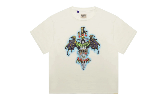 Live For Metal Short Sleeve Tee Shirt "White Multi" GD106