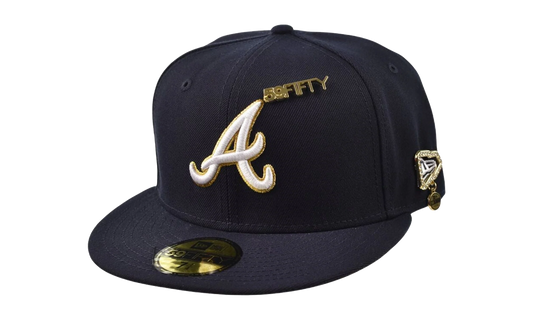 59FIFTY Atlanta Braves Fitted Hat "Navy / Gold" 60750701