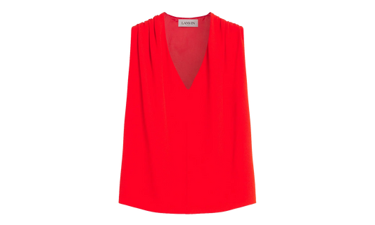 SILK SLEEVELESS BLOUSE "Red" RW TO0106 5609 P23 37