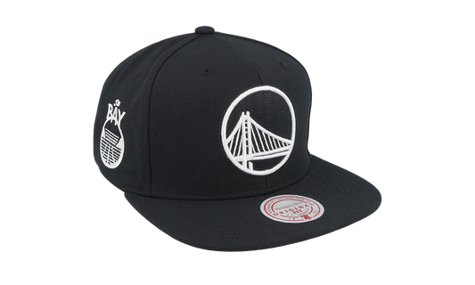 NBA Evergreen Black White Snapback Cap "Golden State Warriors - Black" HS8547 GSWBLCK