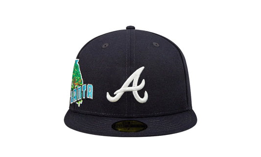 Atlanta Braves Stateview 59FIFTY Fitted Cap "Navy" 60296534