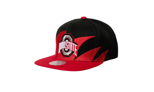 NCAA Sharktooth Snapback Cap "Ohio State Buckeyes - Black / Red" HHSS3304 OSTYYPPPBKRD