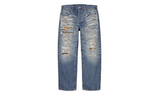 MM6 Maison Margiela Distressed Loose Fit Selvedge Jean "SS26 - Blue" SU27182