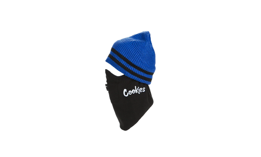 Glaciers Of Ice Jacquard Stripe Beanie Face Mask "Blue" 1546X4338 BLU
