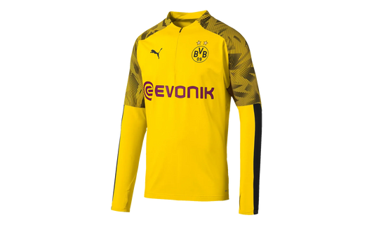 BVB 1/4 Zip Training Top "Cyber Yellow / Puma Black" 755764 01