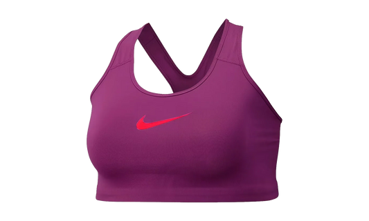 Swoosh Medium‑Support Non‑Padded Sports Bra WMNS "White Black (Plus Size)" BQ0973 564