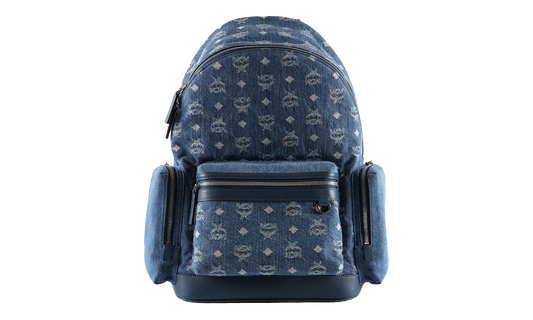 Medium Stark Backpack in Fabric "Denim Blue" MMKFAVE04HD001