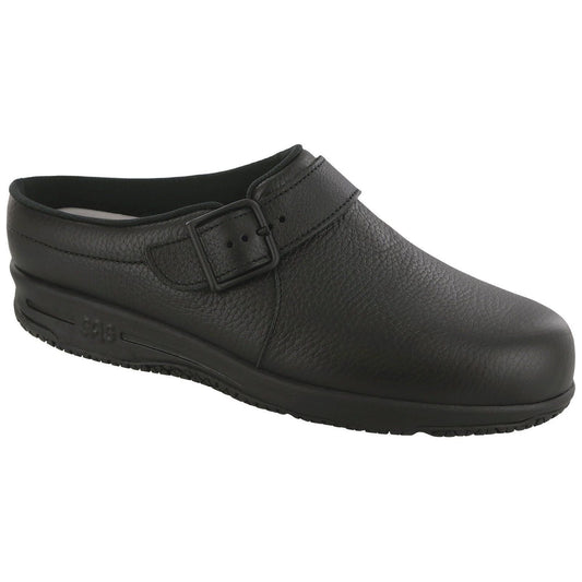 Women's Clog SR Slip Resistant Loafer in Black Wide