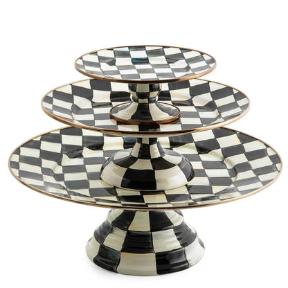 Courtly Check Pedestal Platter - Large