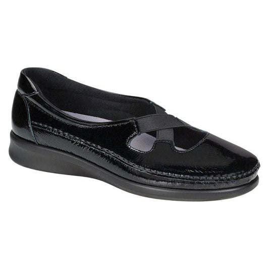 Women's Crissy Slip on Loafer in Black Patent Wide