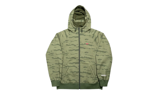 WINDSTOPPER Zip Up Hooded Sweatshirt "FW21 - Olive Grid Camo" SU27131