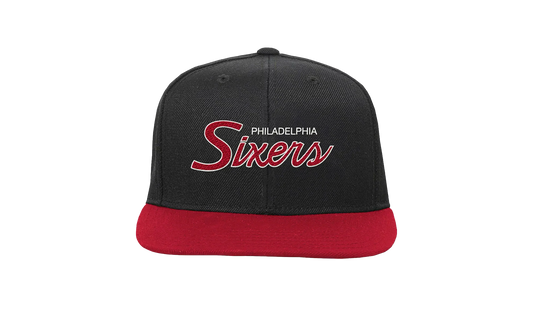 NBA Hardwood Classics Script 2.0 Snapback Cap "Philadelphia 76ers - Black" HHSS3282 P76YYPPPBLCK