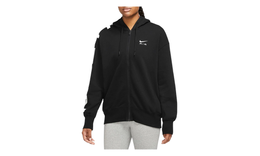 Sportswear Air Fleece Oversized Full-Zip Hoodie WMNS "Black / White" FB8047 010